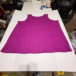 Woman Within Fuchsia Tank Top